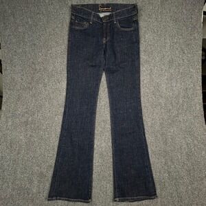 7 For All Mankind Low Rise Bootcut Jeans Womens 26 Dark Wash Vtg USA Flare Wide